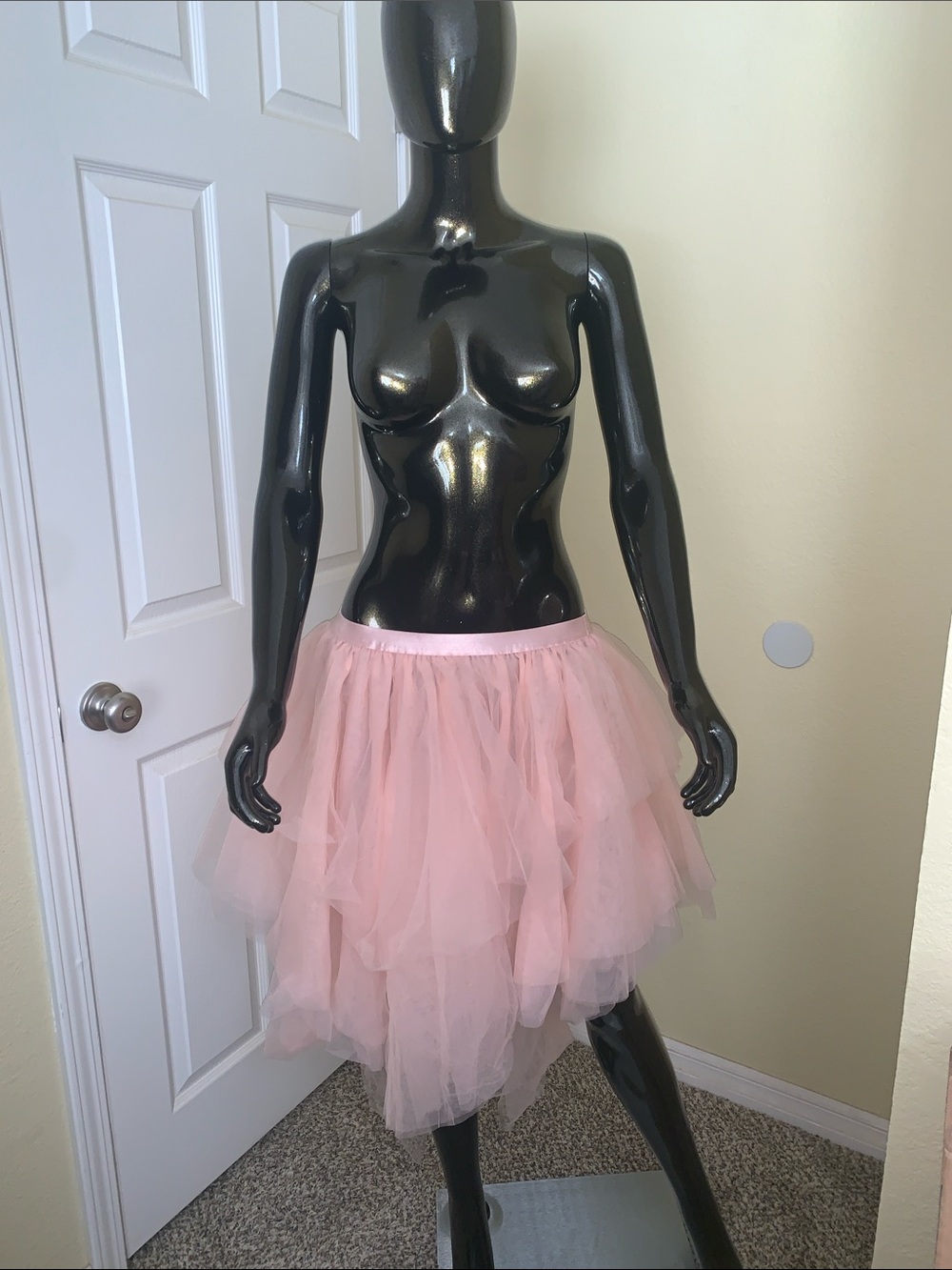 Dolls Kill Club Exx Blush Pink High-Low Tulle Skirt, Size XL, NWT
